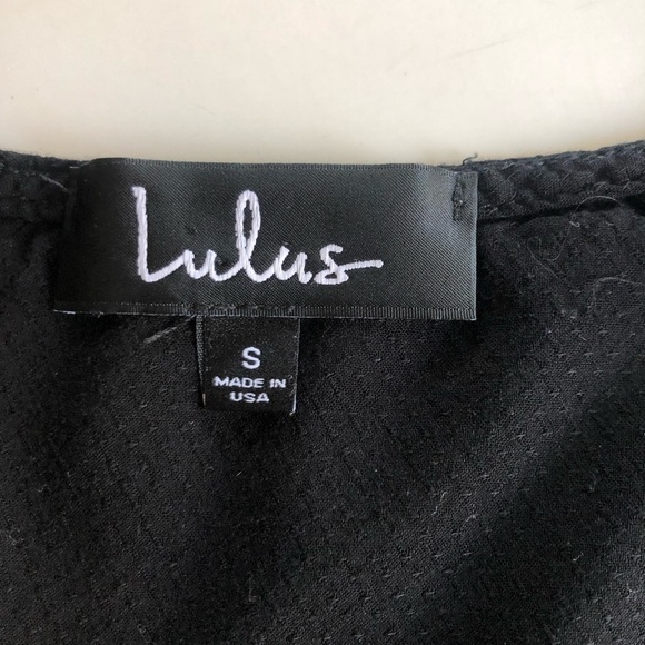 Lulus She Means Business Black Sheer Button-Front Hi-Low Top Size S - Picture 12 of 16